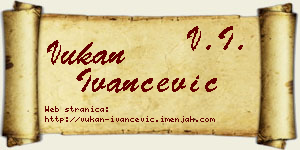 Vukan Ivančević vizit kartica